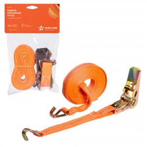 РЕМЕНЬ КРЕПЛЕНИЯ ГРУЗА С ХРАПОВИКОМ 6 М, 600 КГ AS-T-03 AIRLINE