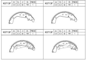 Колодки тормозные барабанные K0713F ASIMCO