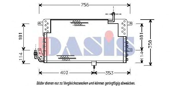 Радиатор кондиционера 042190N AKS DASIS