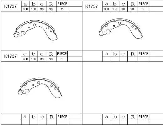 Колодки тормозные барабанные K1737 ASIMCO
