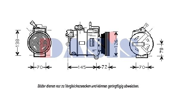 Компрессор кондиционера 851407N AKS DASIS