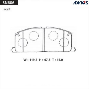 Дисковые тормозные колодки ADVICS SN606 ADVICS