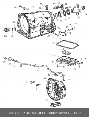 Блок управления АКПП 68021 352AA CHRYSLER DODGE JEEP