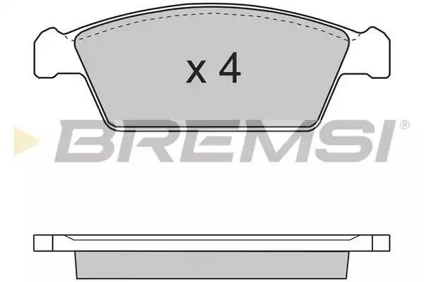 Колодки тормозные дисковые BP2668 BREMSI