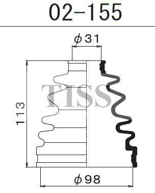 Пыльник ШРУСа внутреннего 02155 1 56 MARUICHI