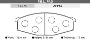 Колодки тормозные дисковые AFP57 FBL