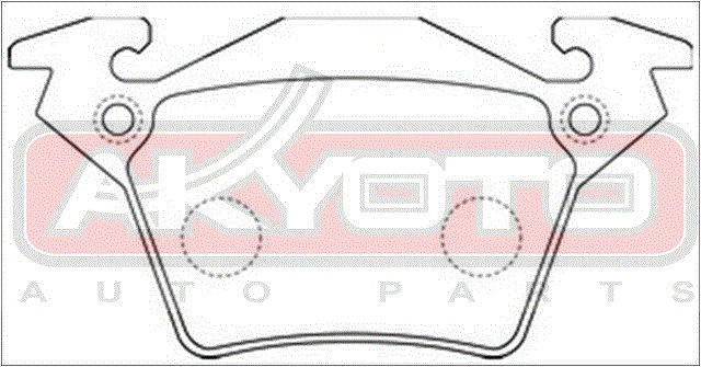 Колодки тормозные дисковые AKD-1046 AKYOTO