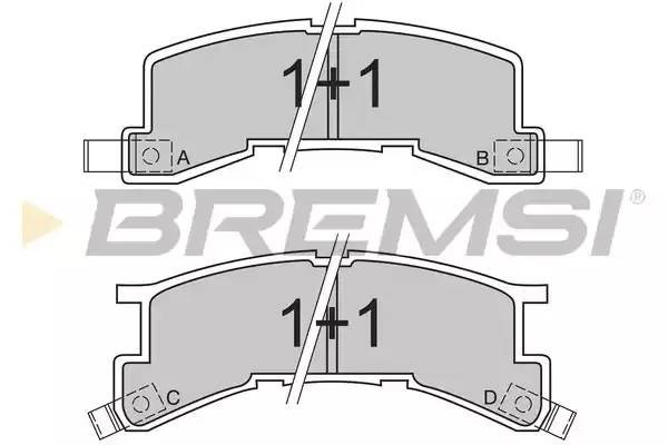 Колодки тормозные дисковые BP2404 BREMSI