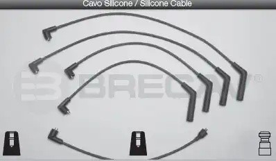 Провода высоковольтные системы зажигания (комплект) 22504 BRECAV