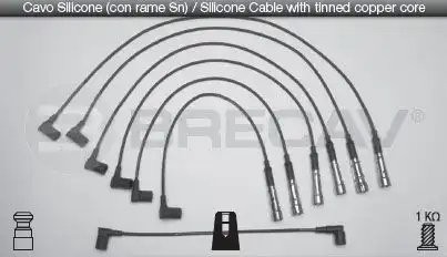Провода высоковольтные системы зажигания (комплект) 08512 BRECAV