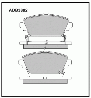 Колодки тормозные ADB3802 ALLIED NIPPON