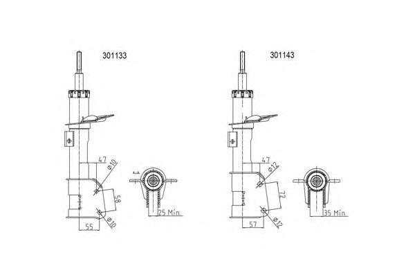 Амортизатор подвески 301143 AL KO