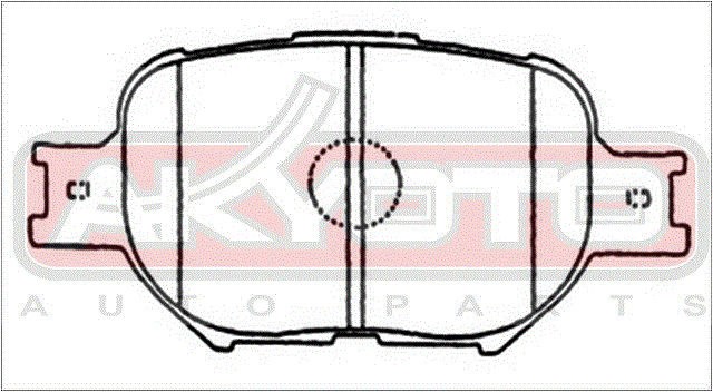 Колодки тормозные дисковые AKD-1287 AKYOTO