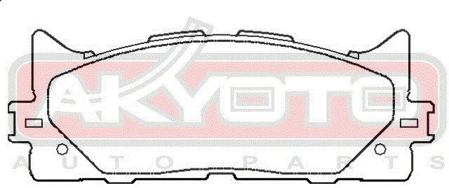 Колодки тормозные дисковые AKDC-562H AKYOTO