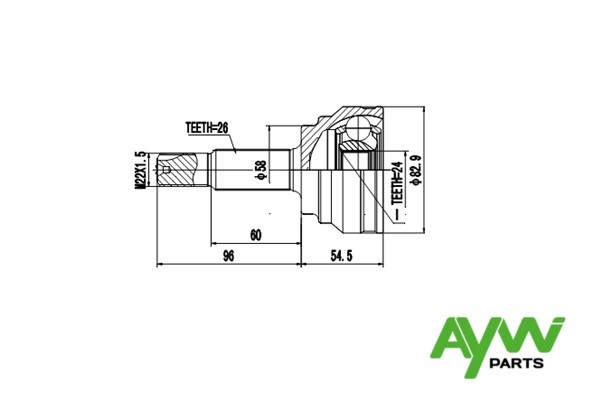 ШРУС AW1510118 AYWI PARTS