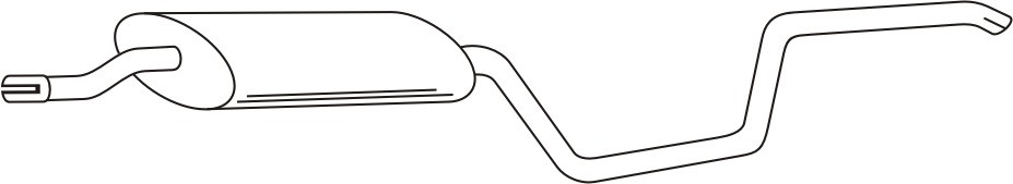 Глушитель - задняя часть системы ОГ 10072 FERROZ