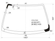 Стекло лобовое в клей HONDA INTEGRA 4D 93-00  ST8LFWX XINYI