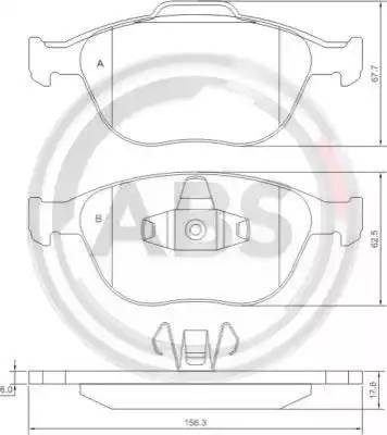 Колодки тормозные дисковые 37349 ABS