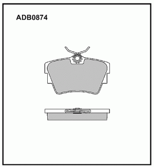 Тормозные Колодки Дисковые ADB0874 ALLIED NIPPON