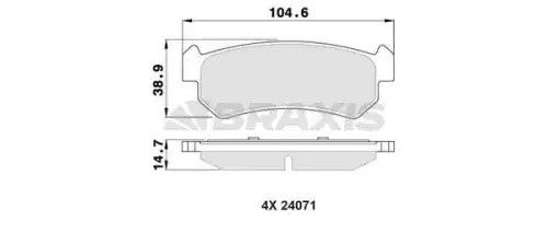 Колодки тормозные дисковые AA0354 BRAXIS