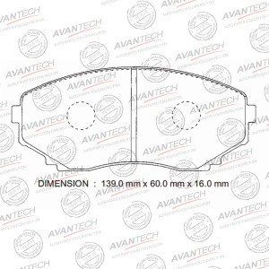Колодки тормозные дисковые AV286 AVANTECH