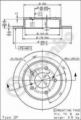 Диск тормозной BS7538 BRECO