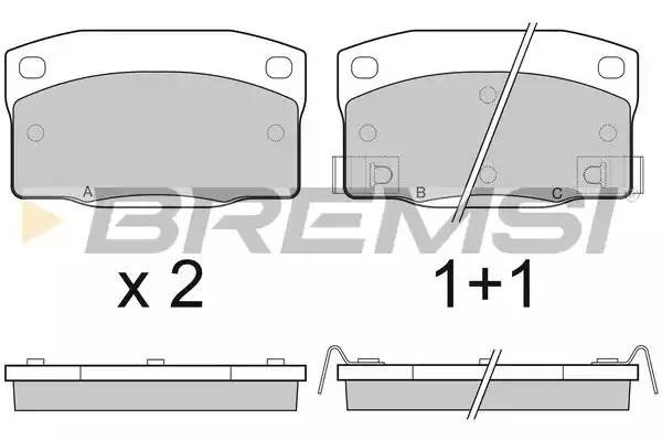 Колодки тормозные дисковые BP2450 BREMSI