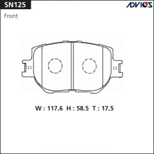 Колодки тормозные дисковые SN125 ADVICS
