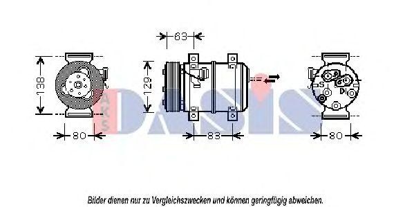 Компрессор кондиционера 850697N AKS DASIS