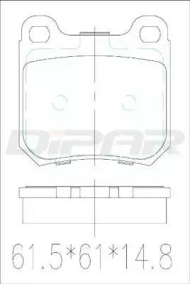 Колодки тормозные дисковые DFB3316 DITAS