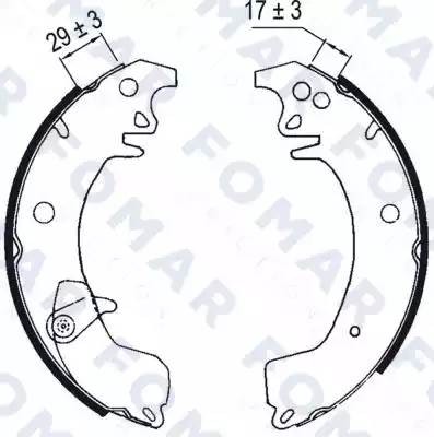 Колодки тормозные барабанные FO 0371 FOMAR FRICTION