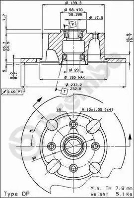 Диск тормозной BS7086 BRECO