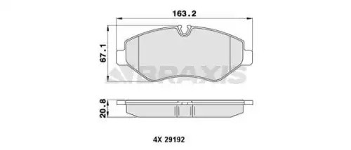 Колодки тормозные дисковые AA0059 BRAXIS