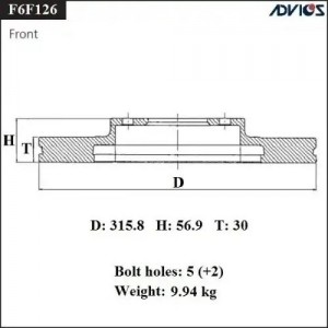 Деталь F6F126 ADVICS
