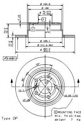 Диск тормозной BS7639 BRECO