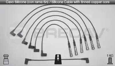 Провода высоковольтные системы зажигания (комплект) 08512 BRECAV