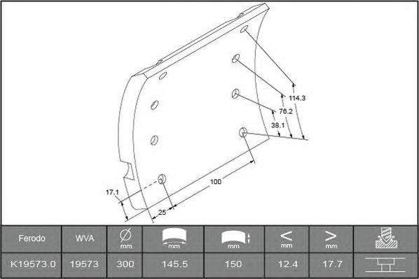 Накладки тормозные барабанных колодок (комплект) B2002927 ABEX
