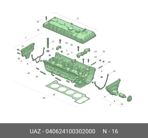 Прокладка ГБЦ 040624100302000 UAZ UAZ