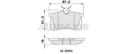 Колодки тормозные дисковые AA0020 BRAXIS