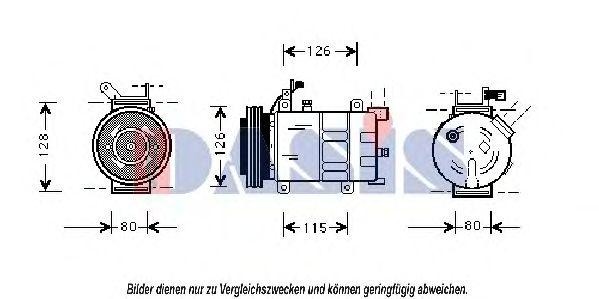 Компрессор кондиционера 851027N AKS DASIS