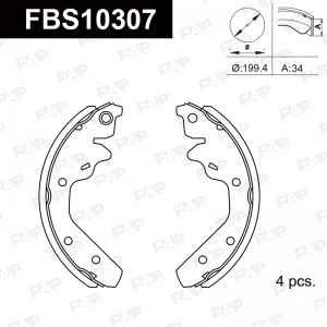 Колодки тормозные барабанные FBS10307 FAP