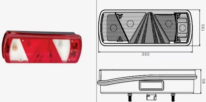 Фонарь задний U026-02R TEH AVTO SVET