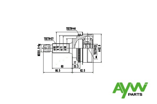 ШРУС AW1510099A AYWI PARTS