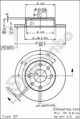 Диск тормозной BS7381 BRECO