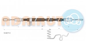 Трос ручного тормоза 1302172 ADRIAUTO