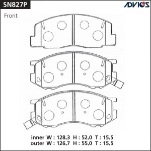 Колодки тормозные дисковые SN827P ADVICS