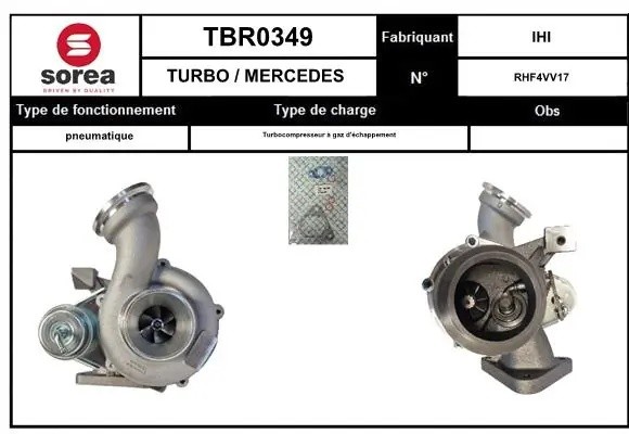 Турбокомпрессор TBR0349 EAI