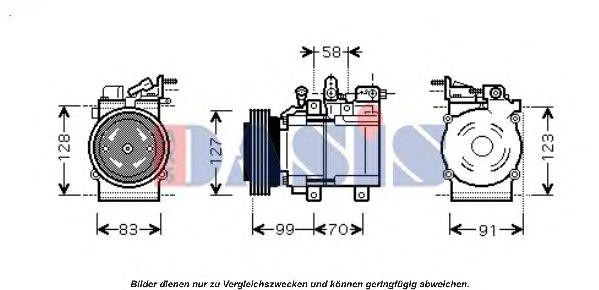 Компрессор кондиционера 851672N AKS DASIS