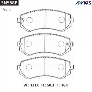 Колодки тормозные дисковые SN558P ADVICS