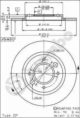 Диск тормозной BS7123 BRECO